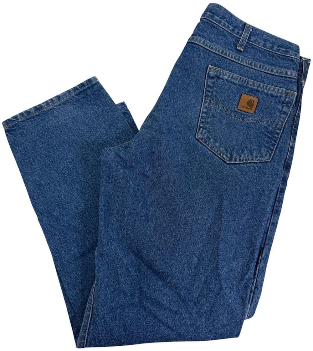 Vintage Carhartt Denim Jeans Men's 36x30 Relaxed Fit Straight Workwear B17DST